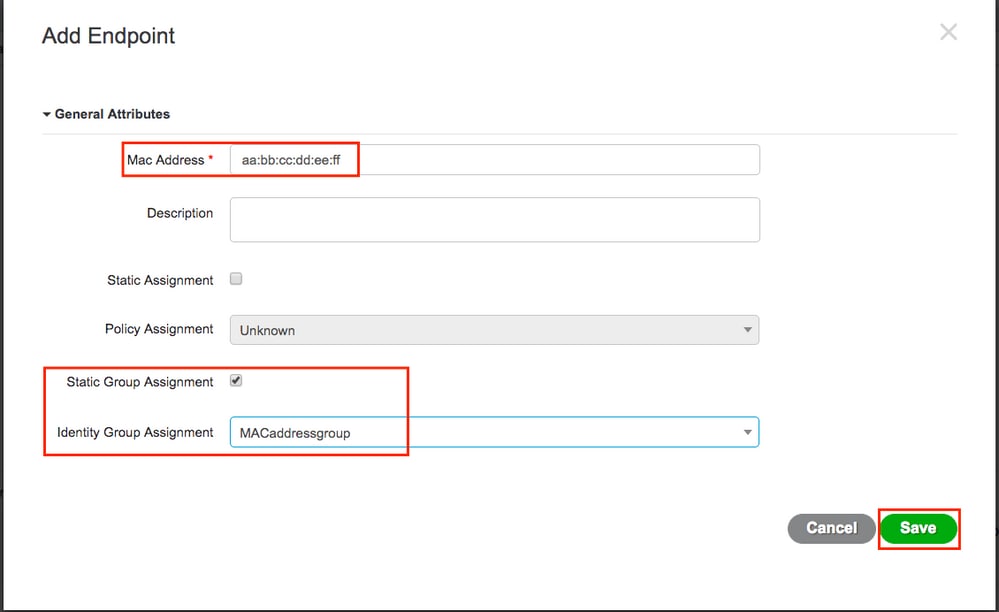 Add an Endpoint on ISE