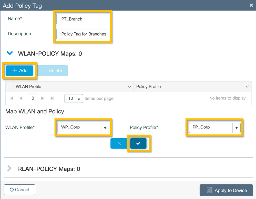 12. Policy Tag – Map WLAN and Policy