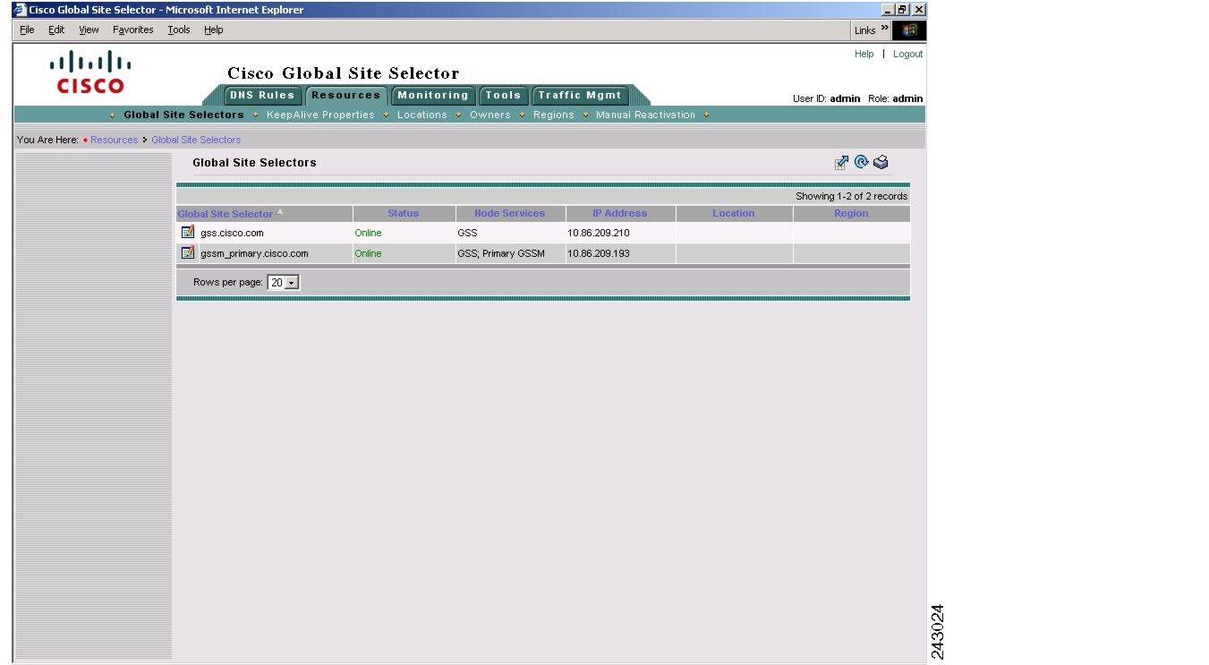 Cisco GSS Administration Guide (Software Version 3.1(1)) Managing GSS