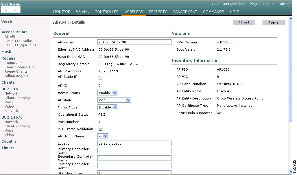 Cisco Wireless LAN Controller Configuration Guide, Release 4.0