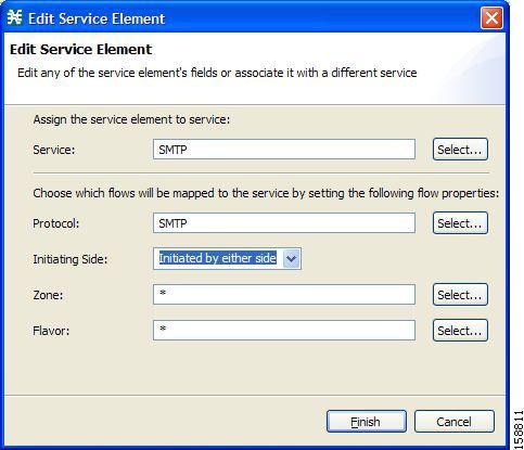 Edit Service Element dialog box 