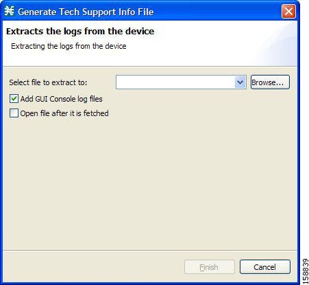 Generate Tech Support Info File dialog box