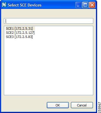 Select SCE Devices dialog box