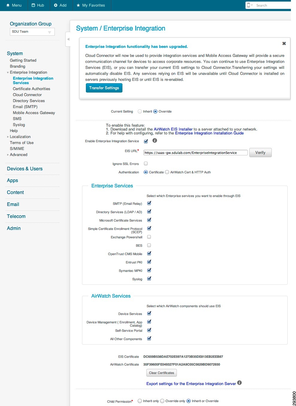 Integrating AirWatch with Cisco Identity Services Engine Cisco
