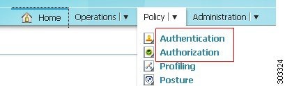 In simple policy mode, you can define authentication and authorization policies separately in the Policy Menu.