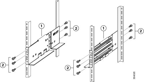 Attaching bottom-support rails to a rack.