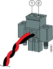 Inserting wires in the power connector