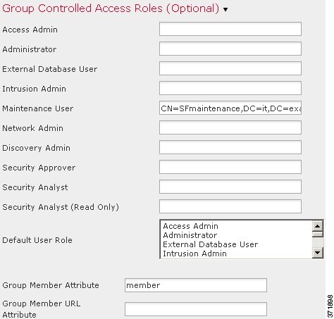 Screenshot of Group Controlled Access Roles settings.
