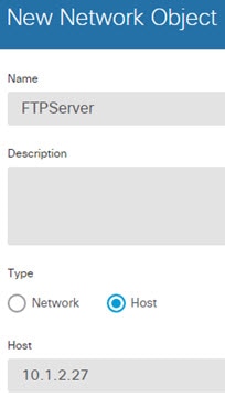 FTPServer network object.