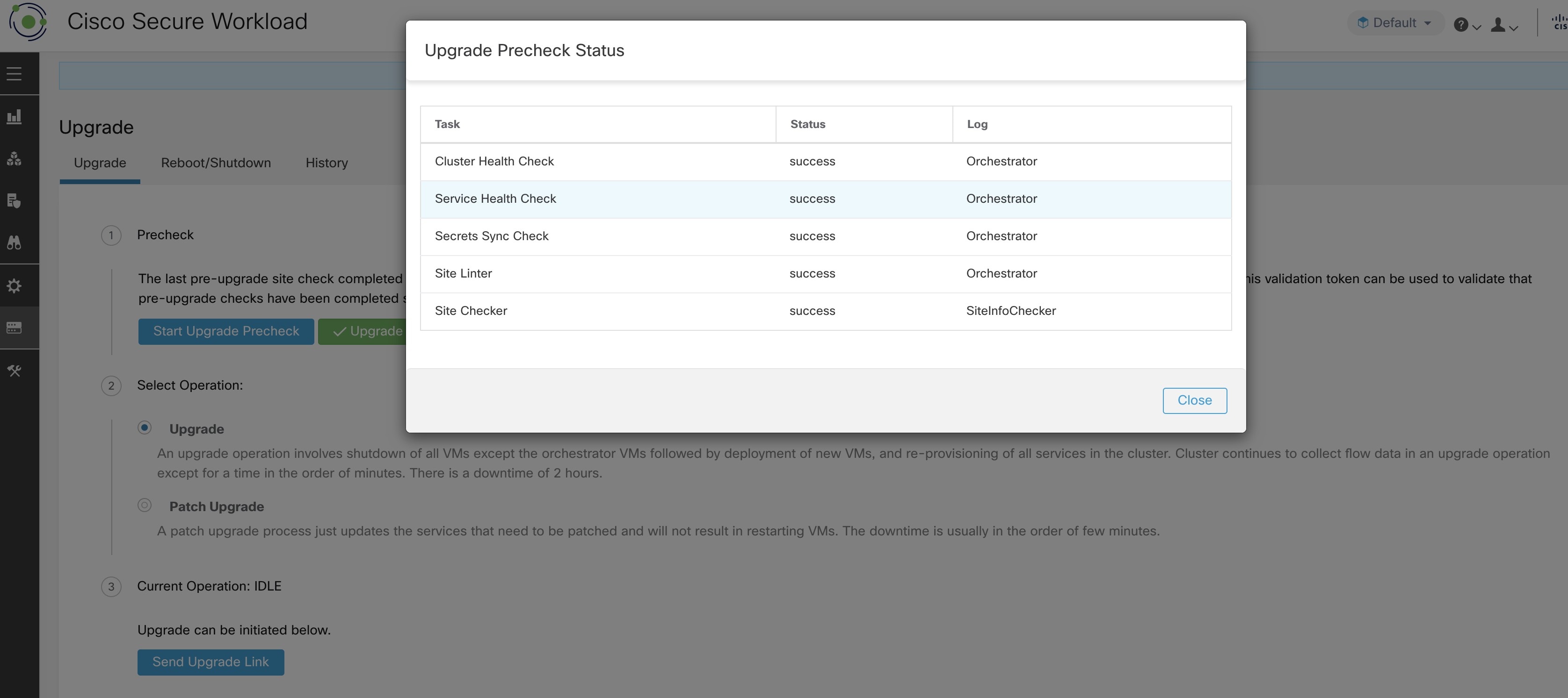 Running Pre-Upgrade Checks any time steps