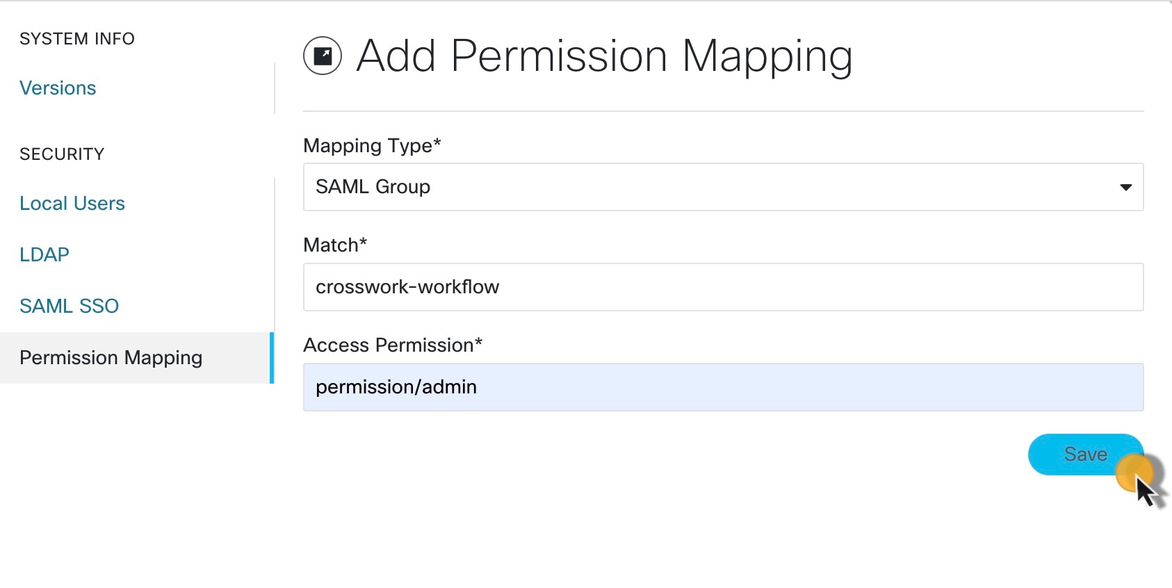 NxF Permission Mapping