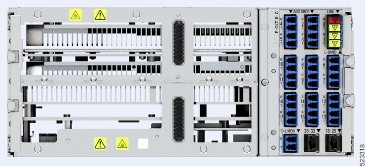 Front View of E-OLT-R-C Line Card