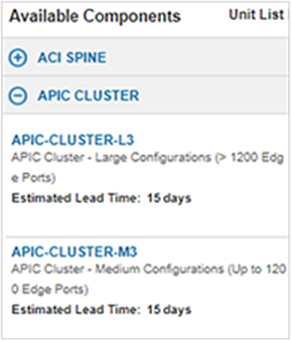 APIC cluster options