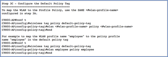 Step 3C - Configure the Default Policy Tag