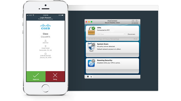 Cisco는 Duo 다단계 인증을 통해 언제 어디서나 안전을 보장합니다.