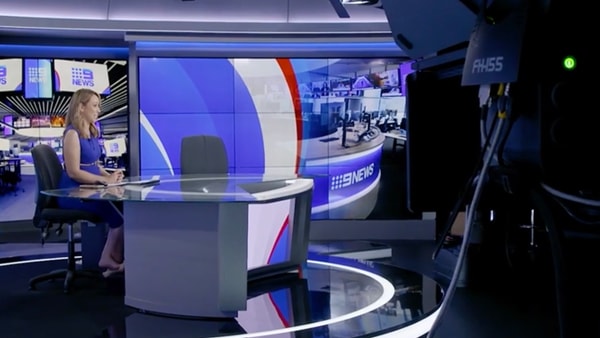 9Network news studio and desk 