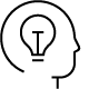 ​​Logo depicting a lightbulb turning on in the brain​