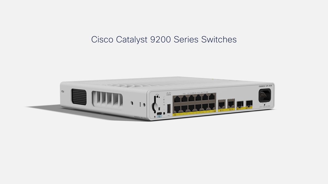 Imagem do vídeo dos switches Cisco Catalyst 9200 Series