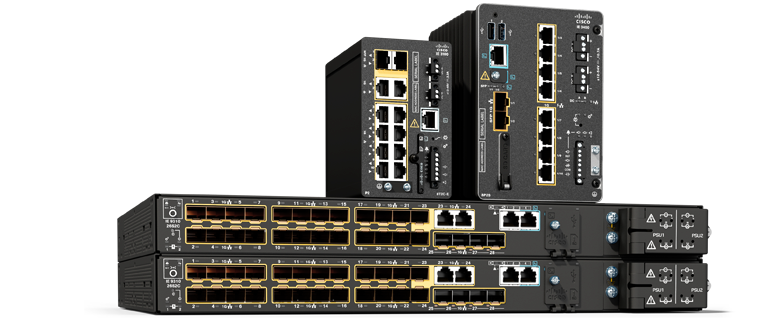 Cisco Industrial Ethernet-Switches in verschiedenen Bauweisen
