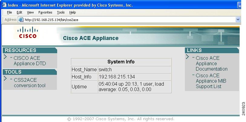 Cisco CSS-to-ACE Conversion Tool User Guide - Cisco