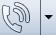 Shows the drop-down arrow beside the active call button on the conversations window.