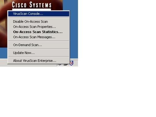 Mcafee virusscan console unlock user interface