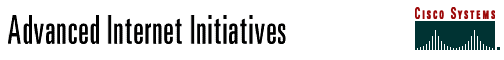Cisco Advance Internet
Initiatives page