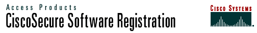 CiscoSecure Software Registration