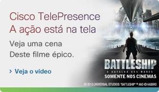 Cisco TelePresence A a��o est� na tela
