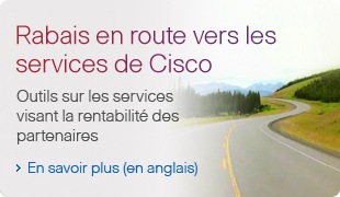 Rabais en route vers les services de Cisco