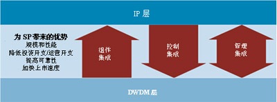 IP和DWDM网络之间的三个集成点