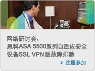 网络研讨会：思科ASA 5500系列自适应安全设备SSL VPN版故障排除