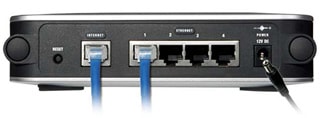 Cisco RVS4000  千兆安全路由器的端口连接