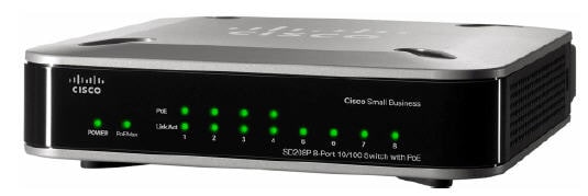 思科SD208P（8个10/100端口） POE供电 桌面型交换机 