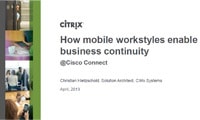 How mobile workstyles enable business continuity