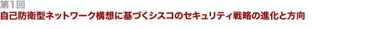 ��1��@���Ȗh�q�^�l�b�g���[�N�\�z�Ɋ�Â��V�X�R�̃Z�L�����e�B�헪�̐i���ƕ���