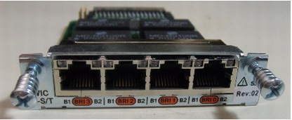 �} 1 Cisco 4 �|�[�g ISDN BRI S/T ���� WAN �C���^�[�t�F�C�X �J�[�h