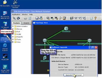 �} 14 Cisco IOS �\�t�g�E�F�A���A�b�v�O���[�h���邽�߂̃h���b�O & �h���b�v �I�v�V����