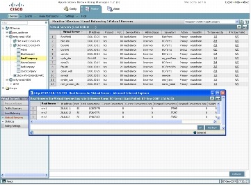 図 2 Cisco ANM による仮想サーバの監視と監視用しきい値グループの作成