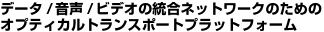 �f�[�^/����/�r�f�I�̓����l�b�g���[�N�̂��߂̃I�v�e�B�J���g�����X�|�[�g�v���b�g�t�H�[��