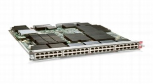 図 1 分散型シスコ エクスプレス フォワーディング ドーター カード(製品番号 WS-F6700-DFC3)を搭載したシスコ エクスプレス フォワーディング 720 10/100/1000 インターフェイス モジュール(製品番号 WS-X6748-GE-TX)