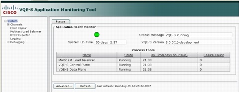 �} 3 Cisco VQE �A�v���P�[�V�����̏�Ԃ̊Ď�