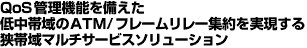 QoS�Ǘ��@�\��������ᒆ�ш��ATM/�t���[�������[�W����������鋷�ш�}���`�T�[�r�X�\�����[�V����