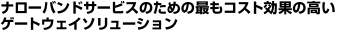 �i���[�o���h�T�[�r�X�̂��߂̍ł��R�X�g���ʂ̍����Q�[�g�E�F�C�\�����[�V����