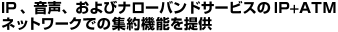 IP�A�����A����уi���[�o���h�T�[�r�X��IP+ATM�l�b�g���[�N�ł̏W��@�\���