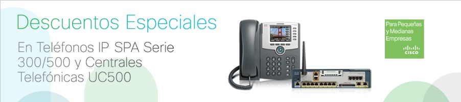 Descuentos de Teléfonos IP SPA Serie 300 y 500.