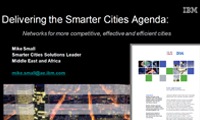 Delivering the Smarter Cities Agenda: