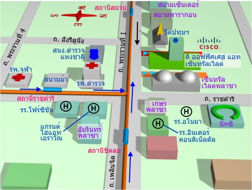 มุมมองด้านทิศตะวันออก