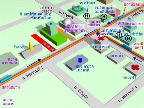มุมมองด้านทิศตะวันตกเฉียงเหนือ