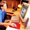 Pupil using technology